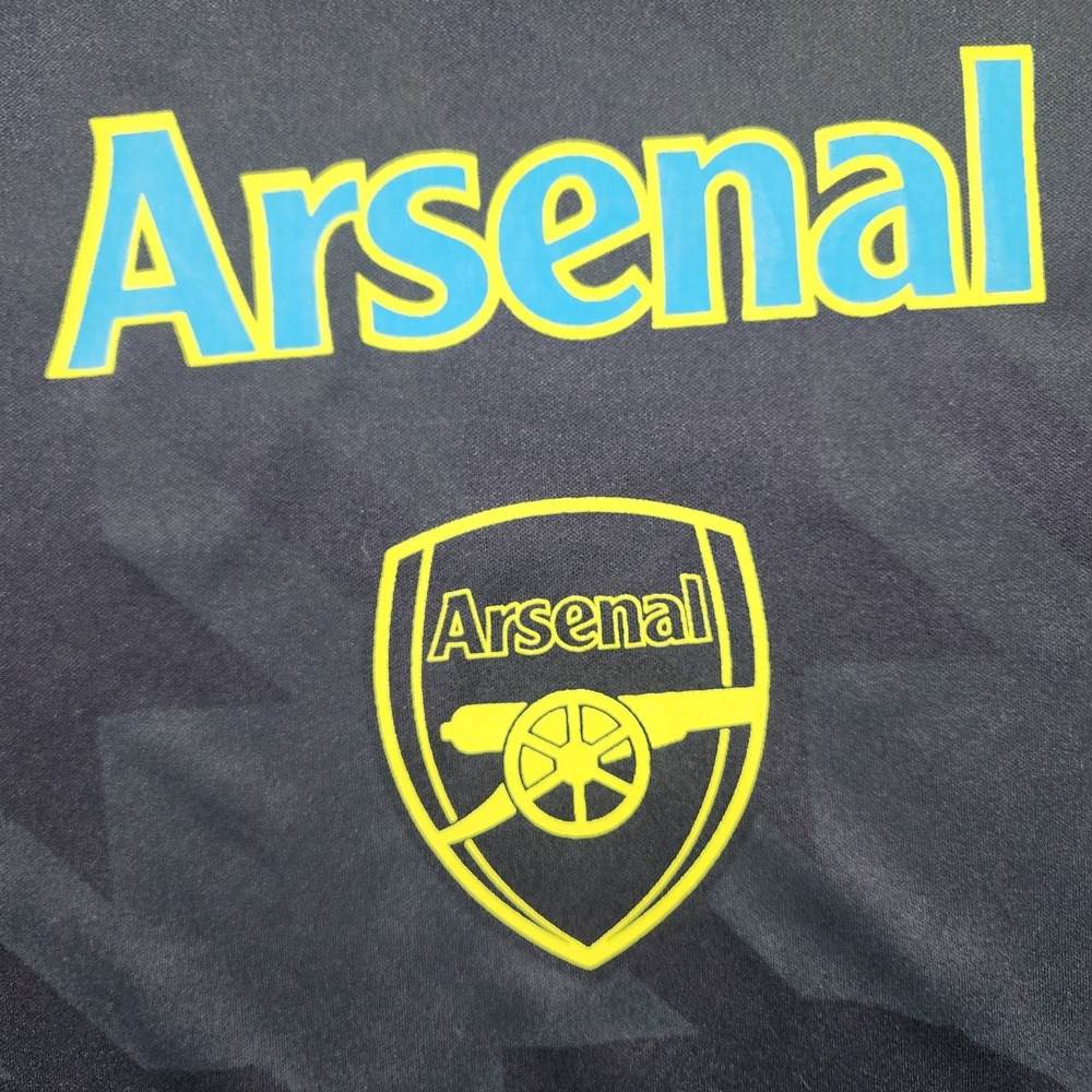 Arsenal Shirt Mens Large Navy Blue EPL Soccer V-Neck Polyester Training Top - Picture 3 of 11